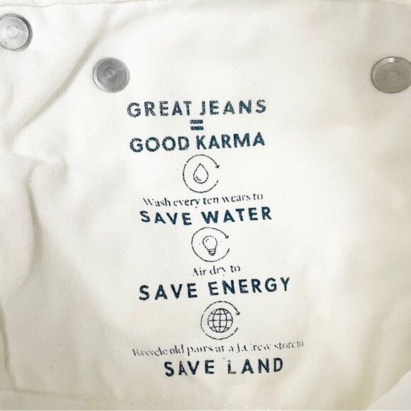 J. Crew Point Sur White Shoreditch Straight Jeans Preppy Coastal Women’s Size 26 - Picture 12 of 15